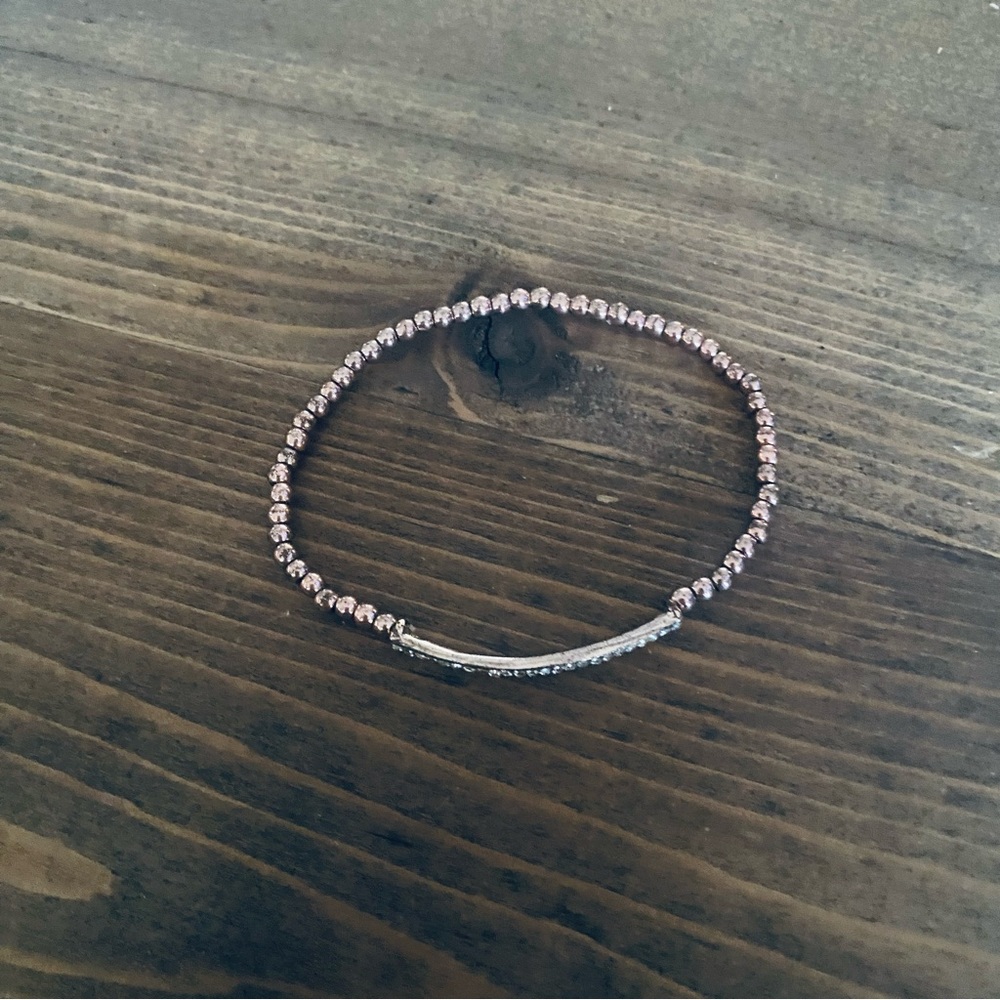 Rose gold beaded bracelet